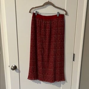 Chic Red Maxi Skirt